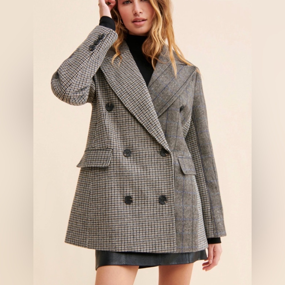Avec Les Filles | Mix Print Blazer